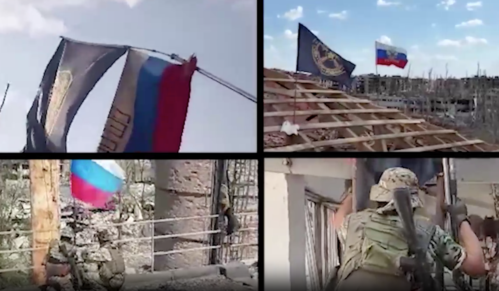 В освобождённом Артёмовске водружены флаги России