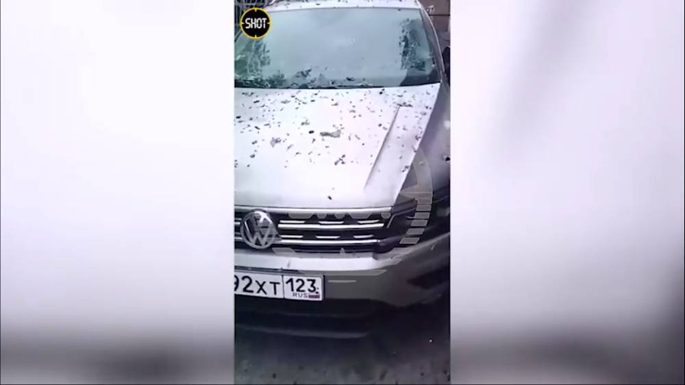 Опубликовано видео с последствиями взрыва дрона в жилом районе Краснодара