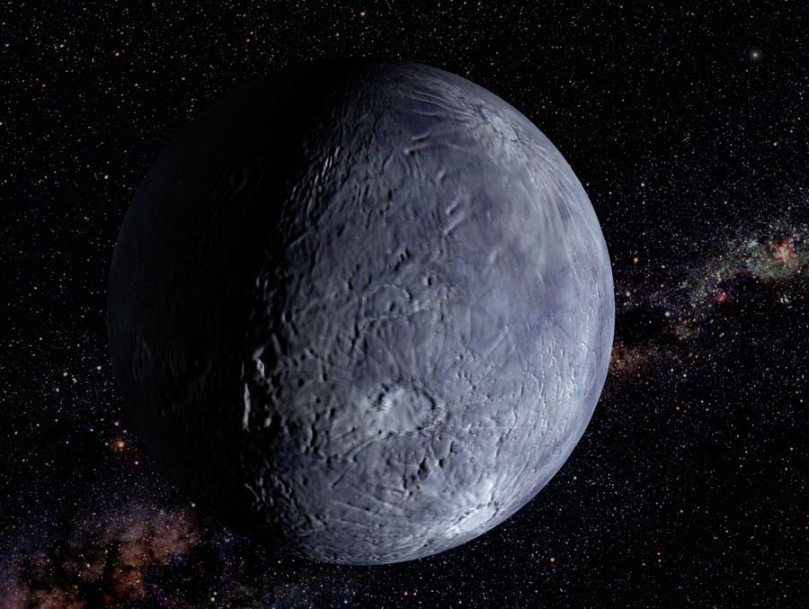 Dwarf planet Quaoar.  Photo © NASA and G. Bacon