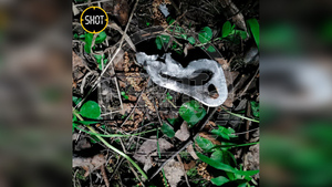 Воронка от упавшего в Подмосковье беспилотника. Фото © SHOT