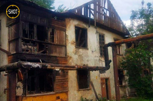 Последствия пожара в одном из домов под Тулой. Фото © Telegram / SHOT