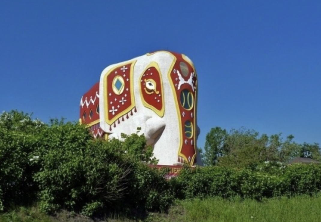 Дом-слон в деревне Островцы Московской области. Фото © T.me / MOG_UV