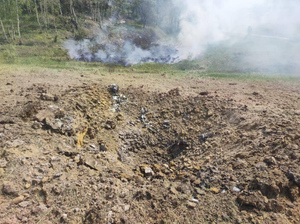 Лайф публикует первое видео с места падения беспилотника под Калугой