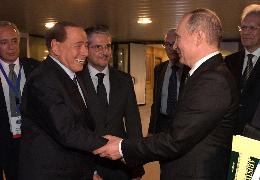 Владимир Путин встречался с Сильвио Берлускони во время визита в Рим в 2019 году. Фото © Kremlin.ru 