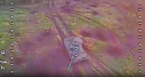 Опубликовано видео поражения "Леопарда" ВСУ российским дроном-камикадзе