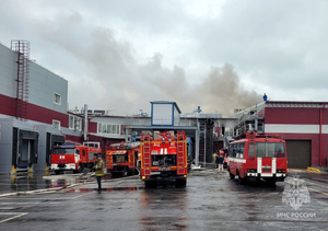 В пельменном цехе в Тольятти произошёл пожар на площади 500 квадратных метров