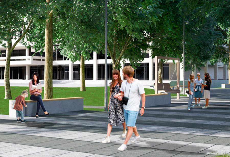 Пространство рядом с культурным центром "Москвич" благоустроят. Обложка © mos.ru