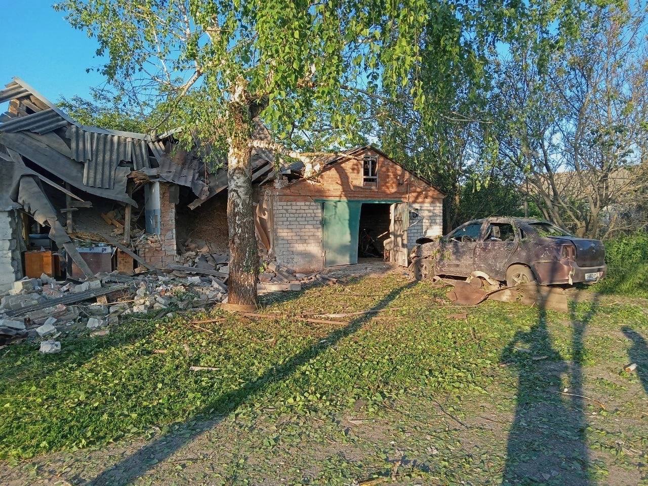 Последствия обстрела в Соболевке. Фото ©  Telegram / "ЧП Белгородская область"