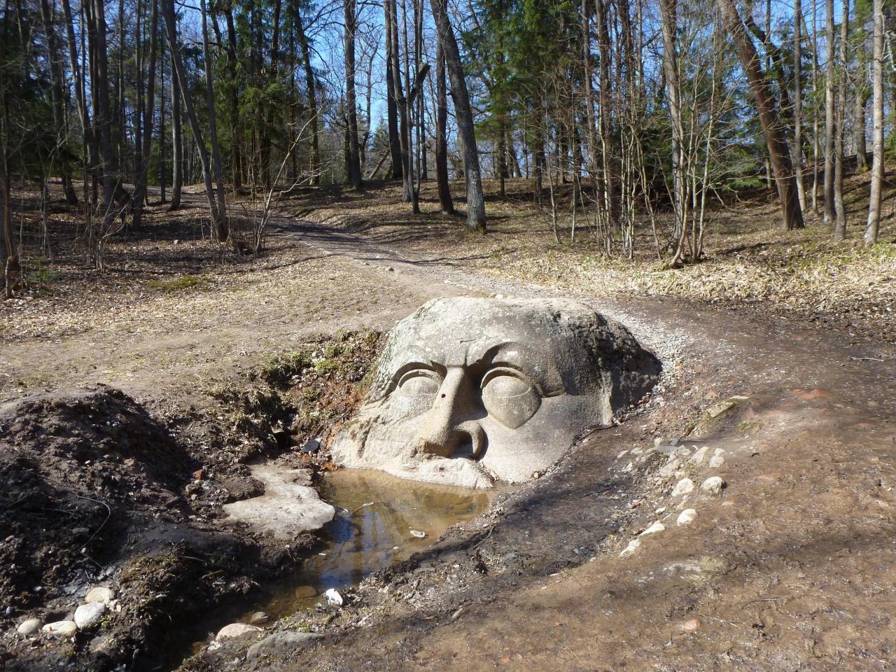 Петербургские тайны: Чей лик символизирует каменная голова в парке Петергофа