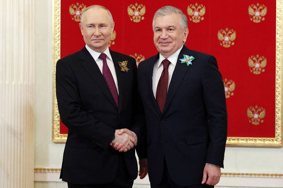 Президенты России и Узбекистана Владимир Путин и Шавкат Мирзиёев. Обложка © ТАСС / Владимир Смирнов