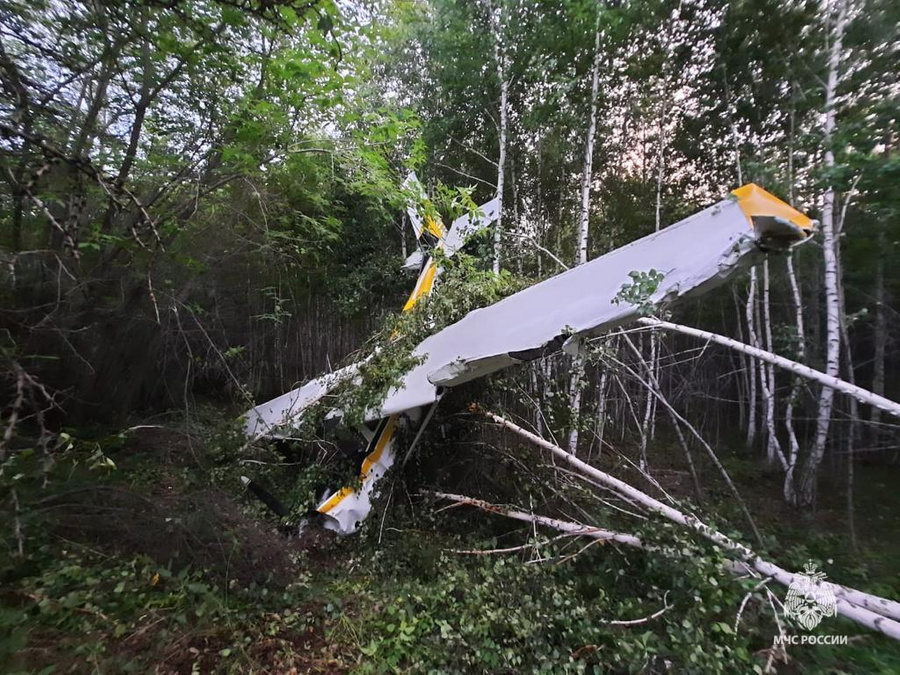 Самолёт, совершивший жёсткую посадку в Новосибирске. Обложка © Telegram / ГУ МЧС России по Новосибирской области 