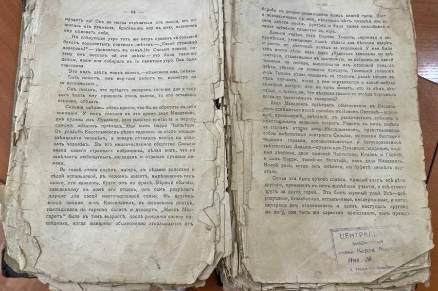 Роман Эптона Синклера "Сильвия", который вернули в библиотеку через 95 лет. Обложка © Центральная городская библиотека им. К. Маркса в Новосибирске