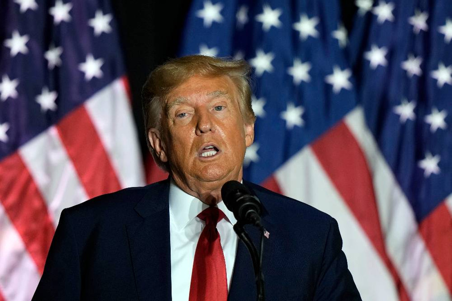 Экс-президент США Дональд Трамп. Фото © ТАСС / AP / Charlie Riedel
