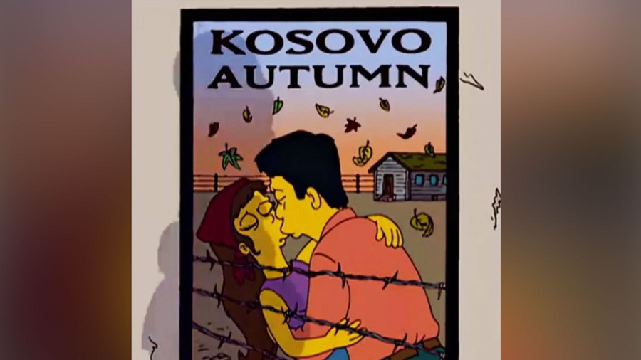 Предсказывающий плакат про Косово в "Симпсонах". Обложка © Кадр из мульсериала "Симпсоны"