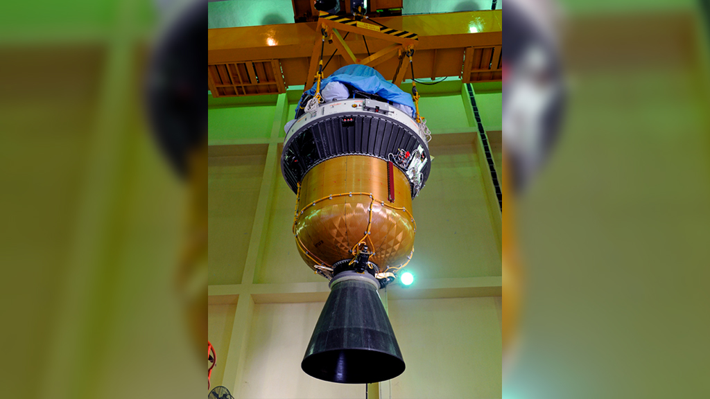 Третья и четвёртая ступени ракеты PSLV. Фото © Indian Space Research Organisation