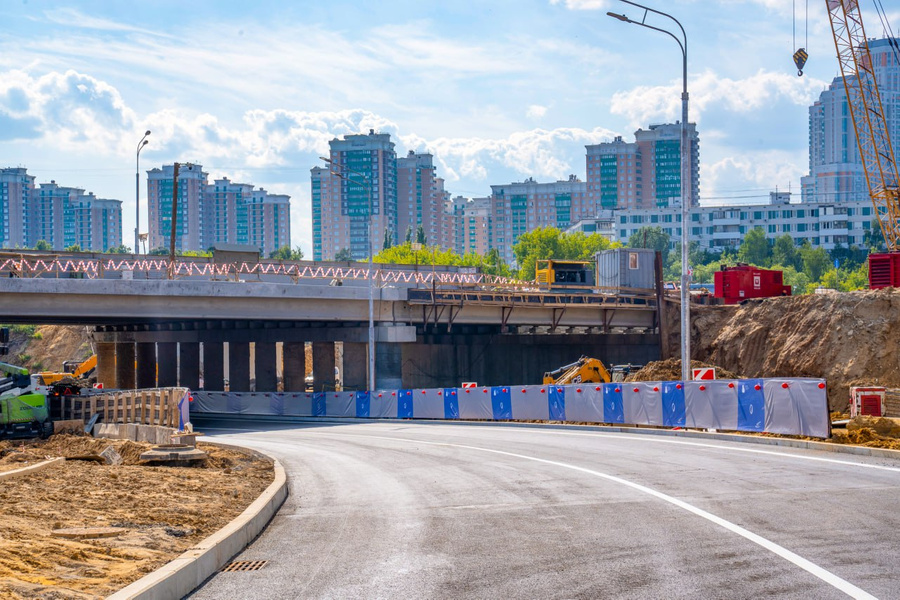 Новый путепровод с внутренней стороны МКАД на трассу М4 "Дон". Обложка © t.me / mos_sobyanin