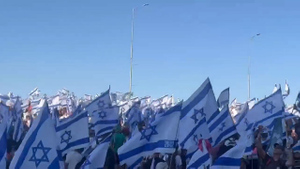 Десятки тысяч противников судебной реформы Нетаньяху идут маршем к Кнессету