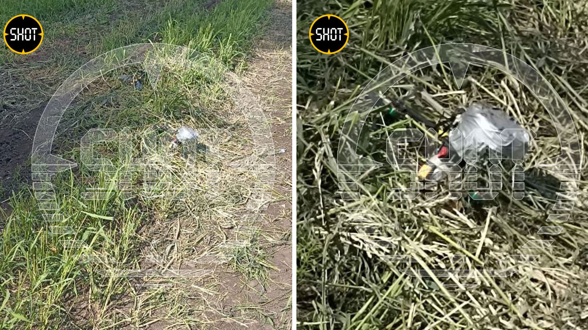 Самодельный беспилотник, который разорвался под колёсами КамАЗа в Рязанской области. Фото © SHOT