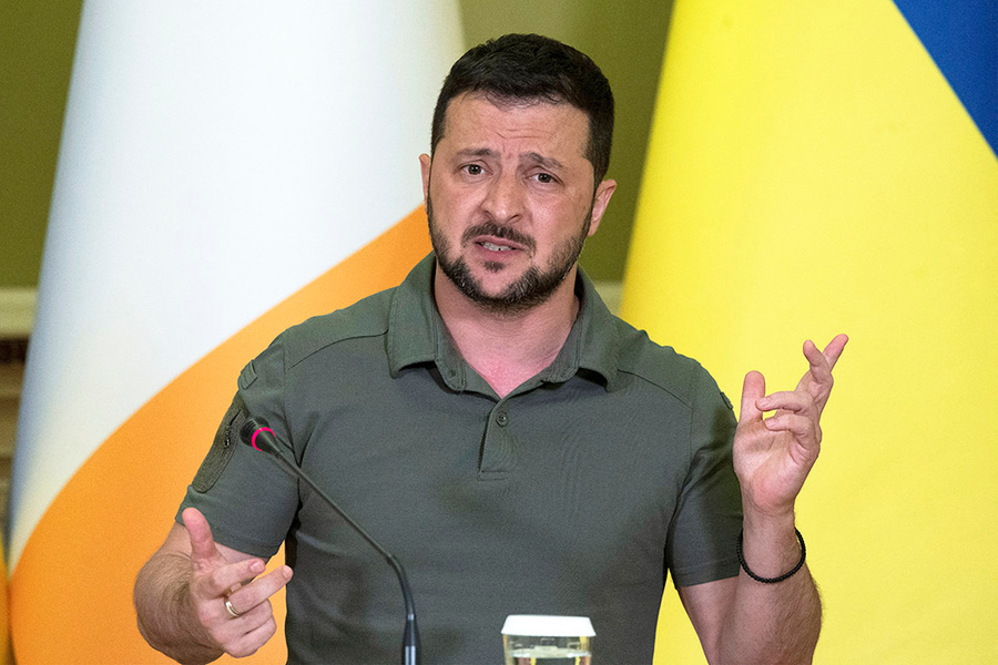 Президент Украины Владимир Зеленский. Обложка © ТАСС / AP / Clodagh Kilcoyne