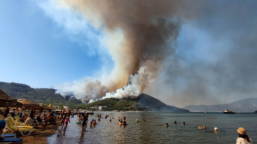 Турция. Вид на лесной пожар. Обложка © ТАСС / Хасанов Арсен