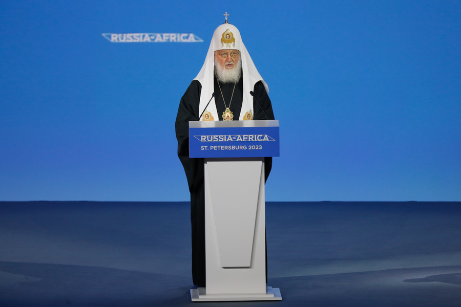 Патриарх Кирилл на форуме Россия – Африка. Обложка © "Росконгресс" / Михаил Киреев