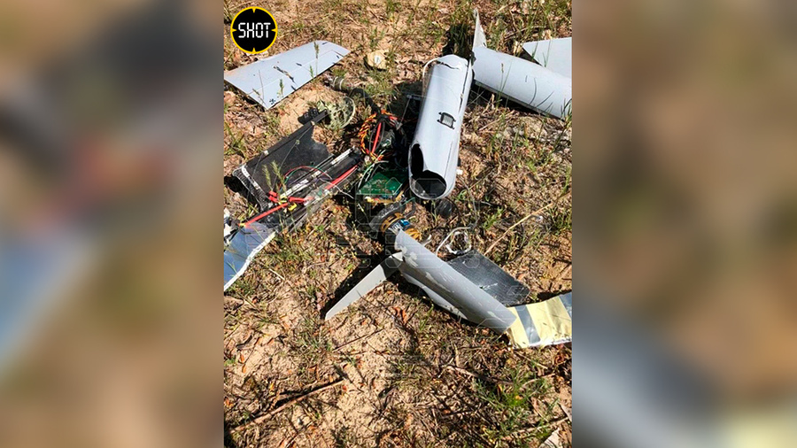 Беспилотник, сбитый в Курской области утром 27 июля. Фото © SHOT