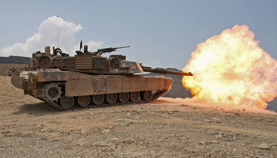 Американский танк M1A1 Abrams на полигоне в Джибути, Африка. Фото © Getty Images