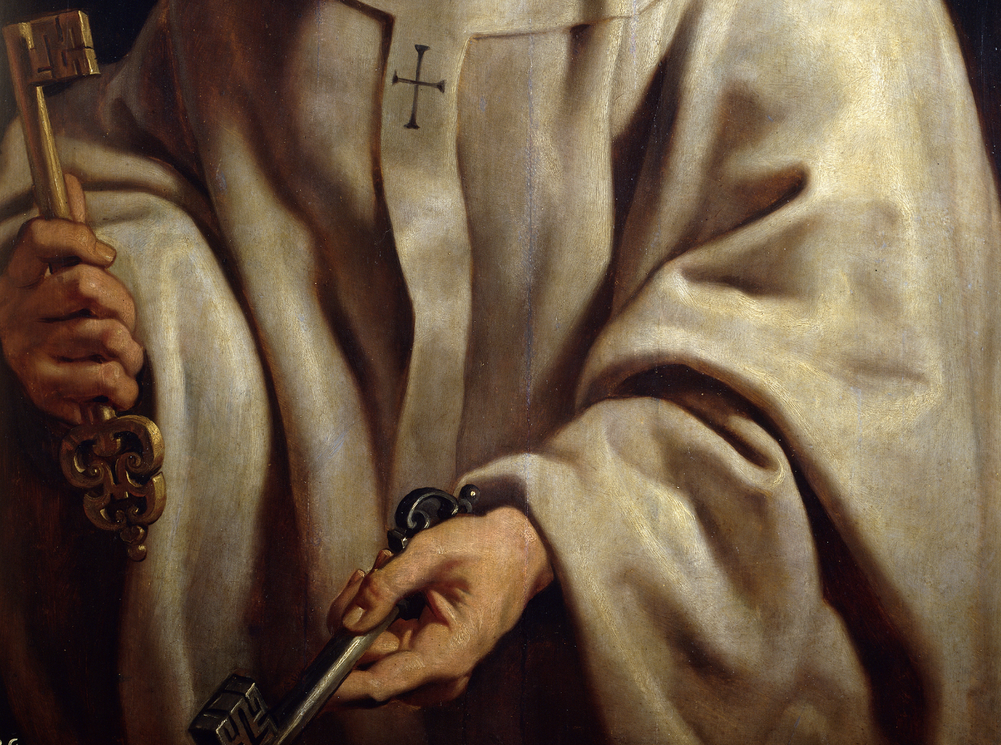 Фрагмент картины Рубенса "Апостол Пётр". В его руках — ключи от Рая © Web Gallery of Art (WGA)