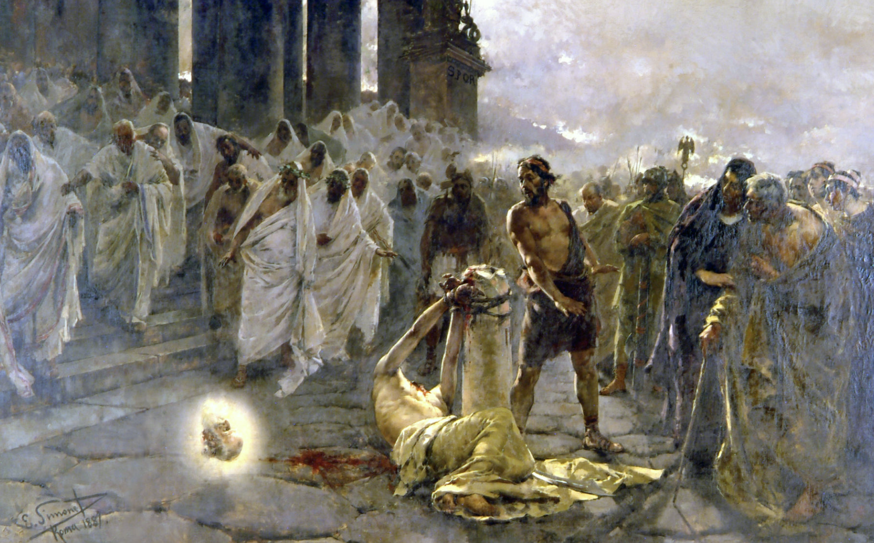 Картина "Усекновение главы св. Павла" (1887) Энрике Симоне © Web Gallery of Art (WGA)