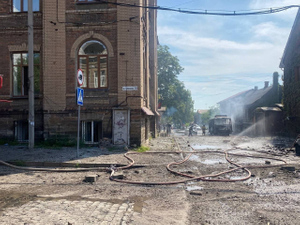 Появилось видео с места массированного обстрела ВСУ центра Донецка