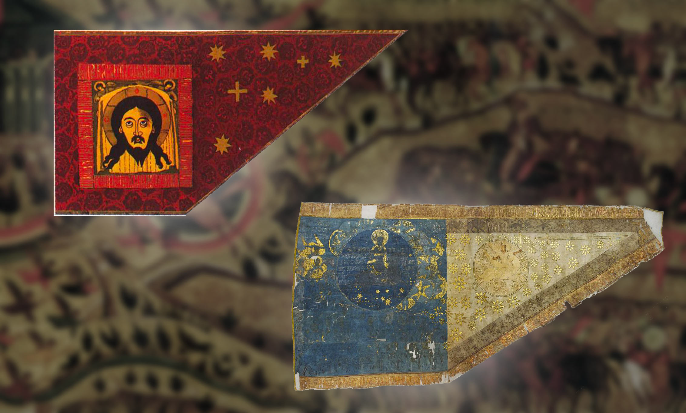 Знамя "Спас Всемилостивый", 1552 год / Великий стяг Ивана Грозного. Оригинал, 1560 год. Фото © Wikipedia / Athanasius, © Wikipedia 