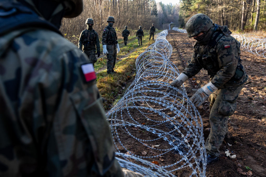 Польша усиливает войска на границе с Белоруссией. Фото © Getty Images / Paulius Peleckis