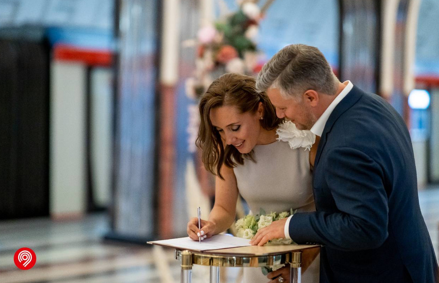 Регистрация брака в столичном метро. Фото © T.me / Дептранс Москвы