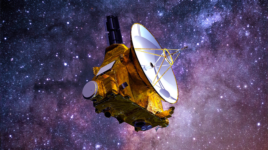 Зонд New Horizons уже в 56 раз дальше от Солнца, чем Земля, и обозревает более тёмное небо, чем любые другие известные обсерватории. Коллаж © LIFE. Фото © NASA, © Unsplash / Jeremy Thomas