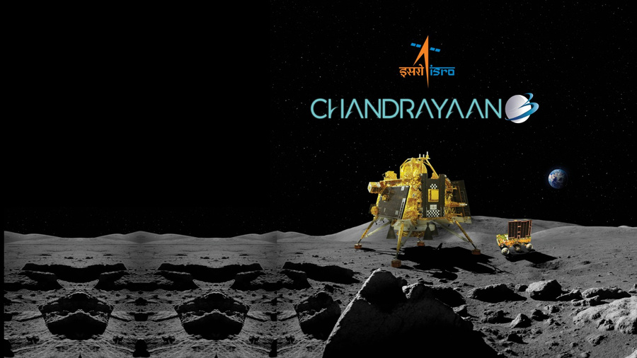 Лунная станция "Чандраян-3". Графика © ISRO