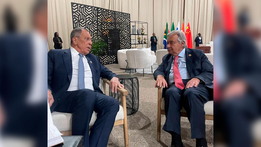 Переговоры Сергея Лаврова и Антониу Гутерриша в ЮАР. Обложка © t.me / MariaVladimirovnaZakharova