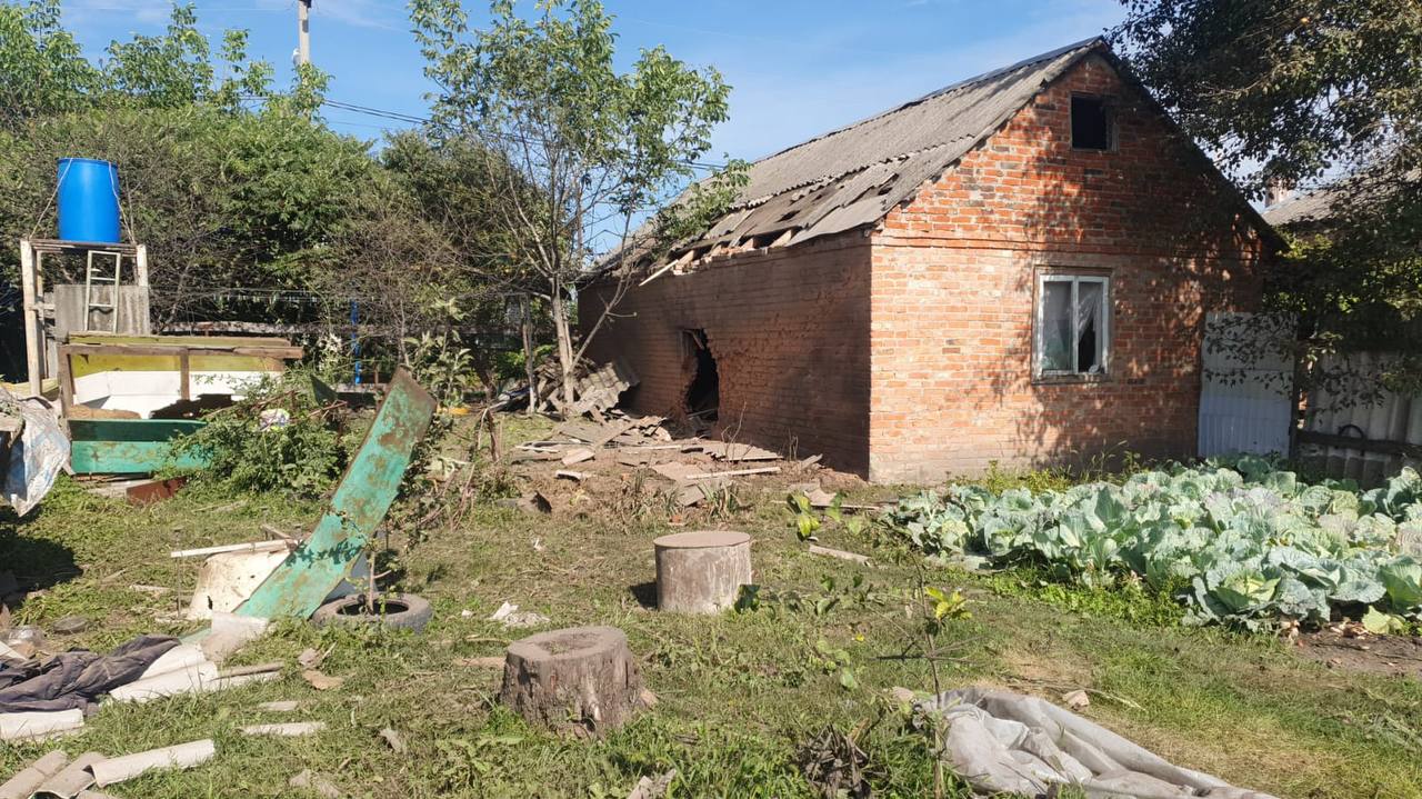 Последствия атаки ВСУ по селу в Белгородской области. Фото © Telegram / Настоящий Гладков