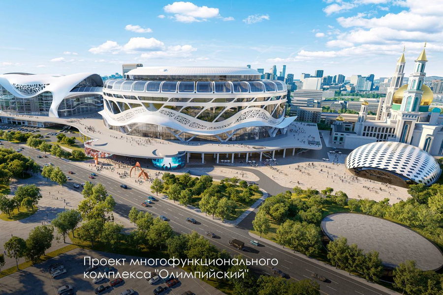 Проект обновления спорткомплекса "Олимпийский". Фото © Telegram / Мэр Москвы Сергей Собянин