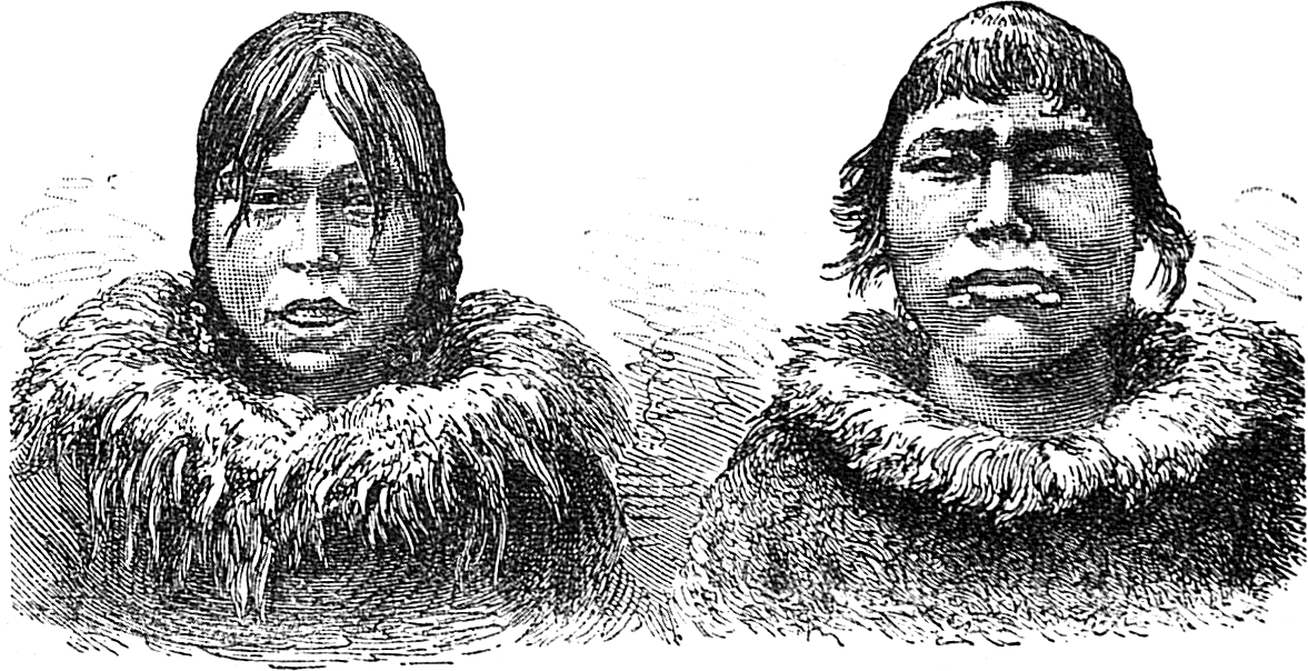 Юпики, иллюстрация из книги "Ледяной плен" И.Н. Березина © Ida Falander / Wikipedia