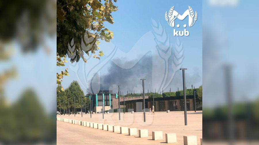 Дым от горящей травы рядом с академией ФК "Краснодар". Обложка © Kub Mash