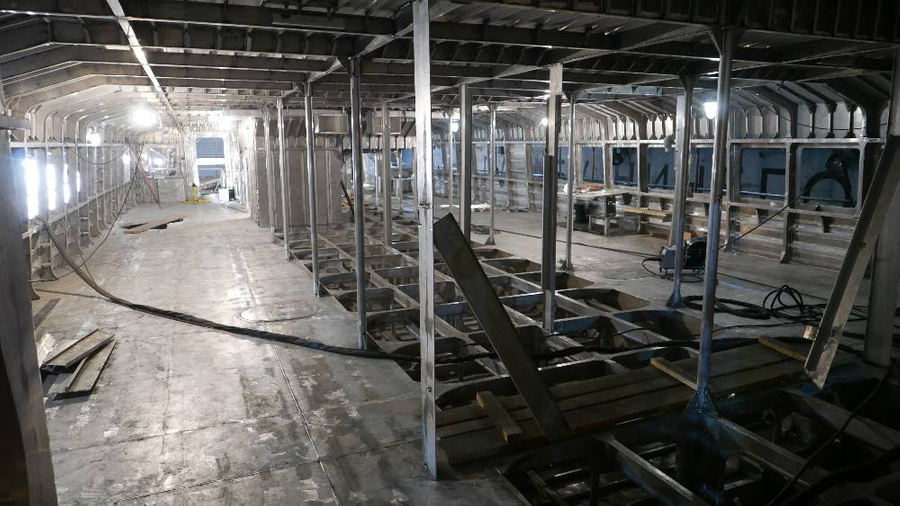 Строящийся в Иркутске пассажирский катамаран на подводных крыльях. Фото © Алюминиевая ассоциация