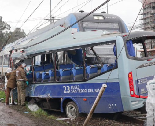 Последствия столкновения поезда с микроавтобусом в Чили. Обложка © Instagram (соцсеть запрещена в РФ; принадлежит корпорации Meta, которая признана в РФ экстремистской) / biobiochile