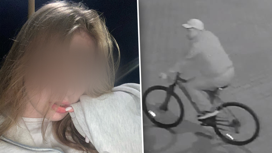 Погибшая 16-летняя школьница и велосипедист, преследовавший её. Видео © Коллаж LIFE / t.me / Инцидент Каменск-Уральский