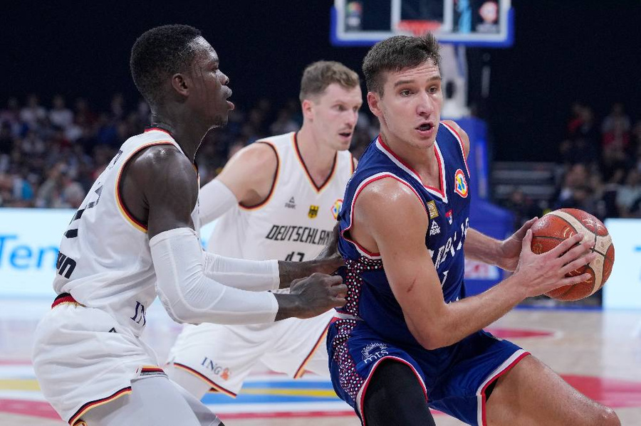 Финал чемпионата мира по баскетболу между сборными Германии и Сербии. Обложка © ТАСС / AP / Michael Conroy