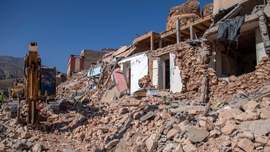 <p>Разрушения в Марокко после землетрясения. Обложка © ТАСС / JALAL MORCHIDI</p>