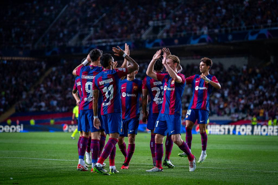 <p>Игроки "Барселоны" радуются забитому в ворота "Антверпена" мячу. Обложка © X / <a href="https://twitter.com/FCBarcelona/status/1704221826618962360/photo/1" target="_blank" rel="noopener noreferrer">FC Barcelona</a></p>