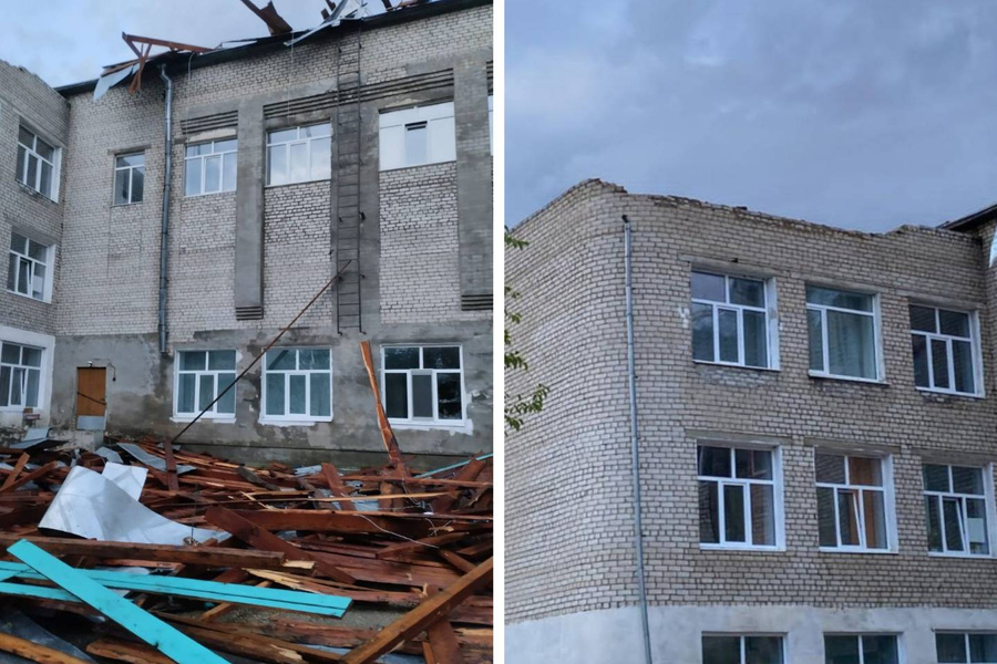 В Амурской области со здания школы ураганным ветром сорвало крышу. Обложка © t.me / Прокуратура Амурской области