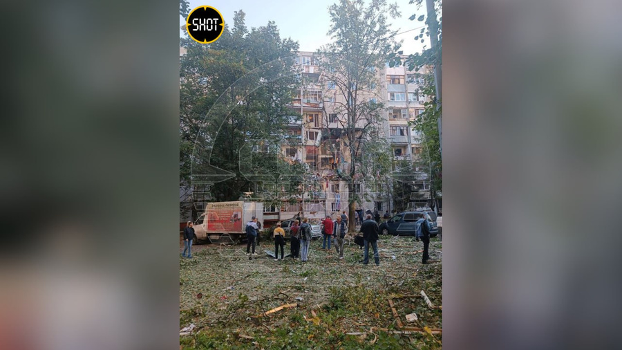 Обстановка на месте взрыва в жилом доме в подмосковной Балашихе. Обложка © t.me / SHOT