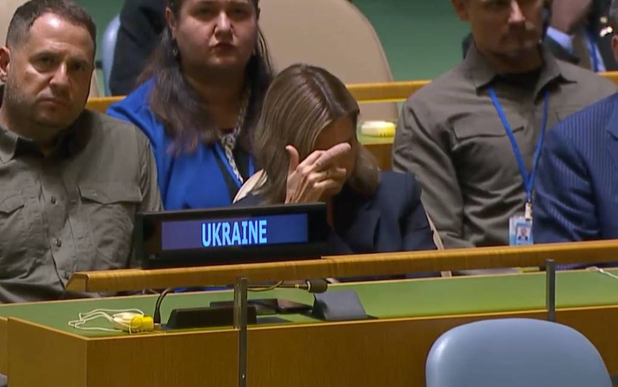Елена Зеленская со сломанным пальцем. Обложка © UN Web TV