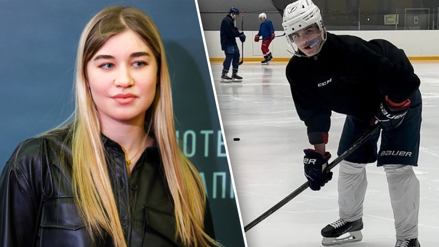 Мария Пореченкова и сбитый ею хоккеист Александр Петровский. Обложка © Коллаж LIFE / ТАСС / Сергей Фадеичев / kp.ru